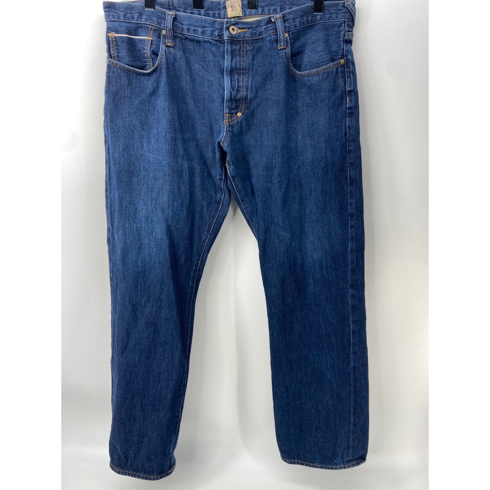 PRPS Jeans Mens 40 Blue Barracuda Straight Selvedge‎ Japanese Denim Button Fly